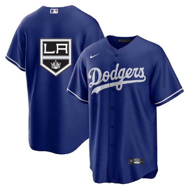 Men's Los Angeles Dodgers & Kings Royal Cool Base Stitched Jersey
